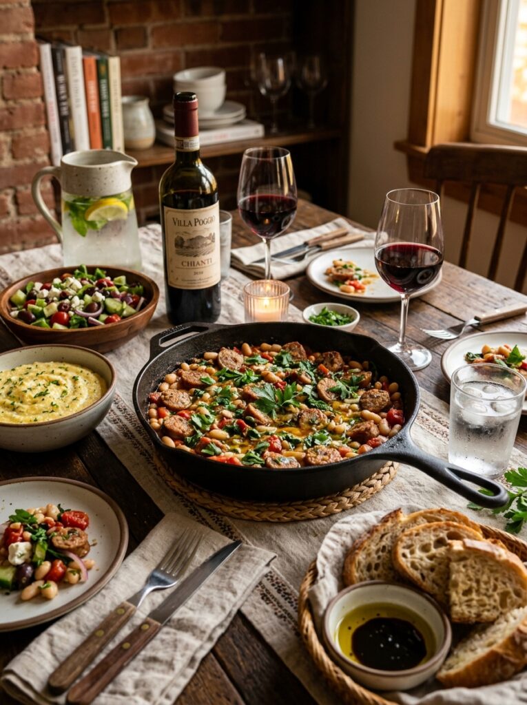 Mediterranean Sausage and White Bean Tomato Skillet Recipe 15 Sausage white bean skillet recipe 202605171655