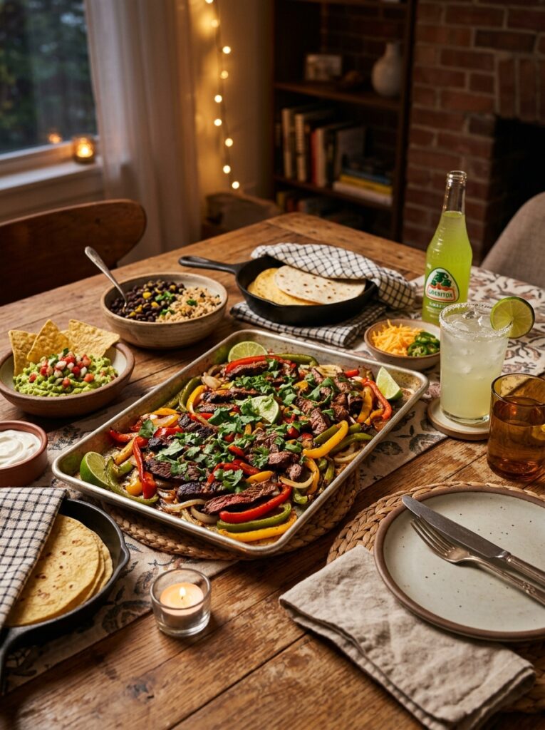Sheet pan steak fajitas lime 15 Sheet pan steak fajitas setup 202606121426