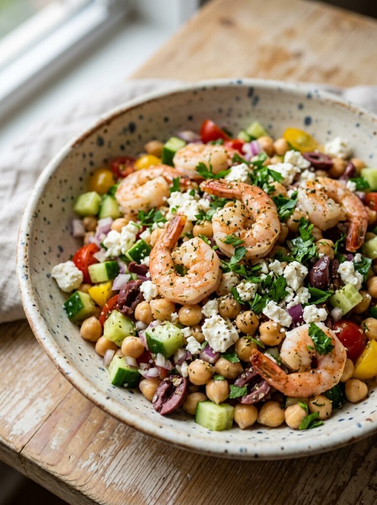 Mediterranean Shrimp Chickpea Chopped Salad Recipe 1 Shrimp chickpea chopped salad 202605251428