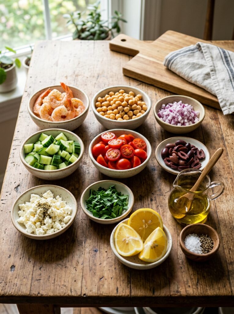 Mediterranean Shrimp Chickpea Chopped Salad Recipe 2 Shrimp chickpea salad ingredient… 202605251428