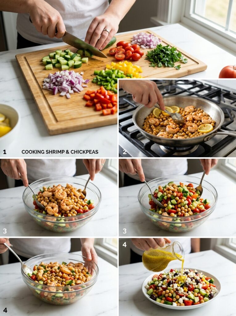 Mediterranean Shrimp Chickpea Chopped Salad Recipe 3 Shrimp chickpea salad recipe pro… 202605251428