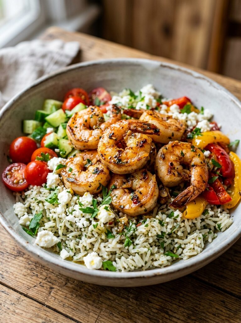 Easy Mediterranean Garlic Shrimp Rice Bowls Recipe 17 Shrimp rice bowls recipe 202605032155