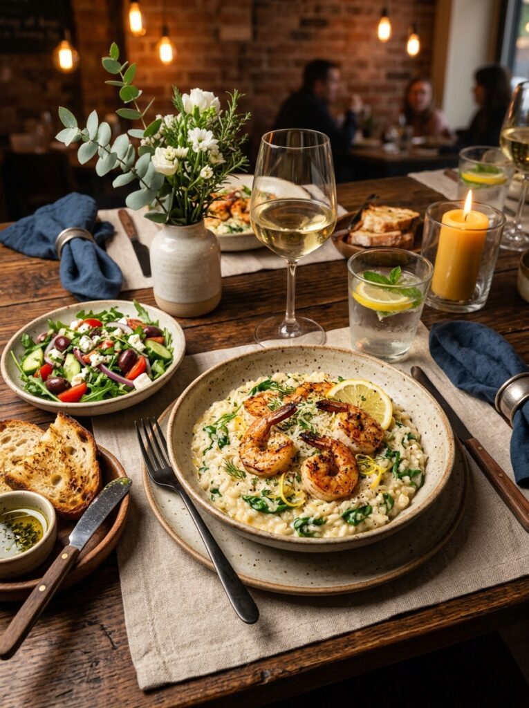 Shrimp spinach risotto recipe setup 202605182324