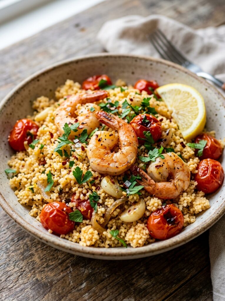 Beginner Mediterranean Shrimp Tomato Couscous Recipe 12 Shrimp tomato couscous recipe 202605081208