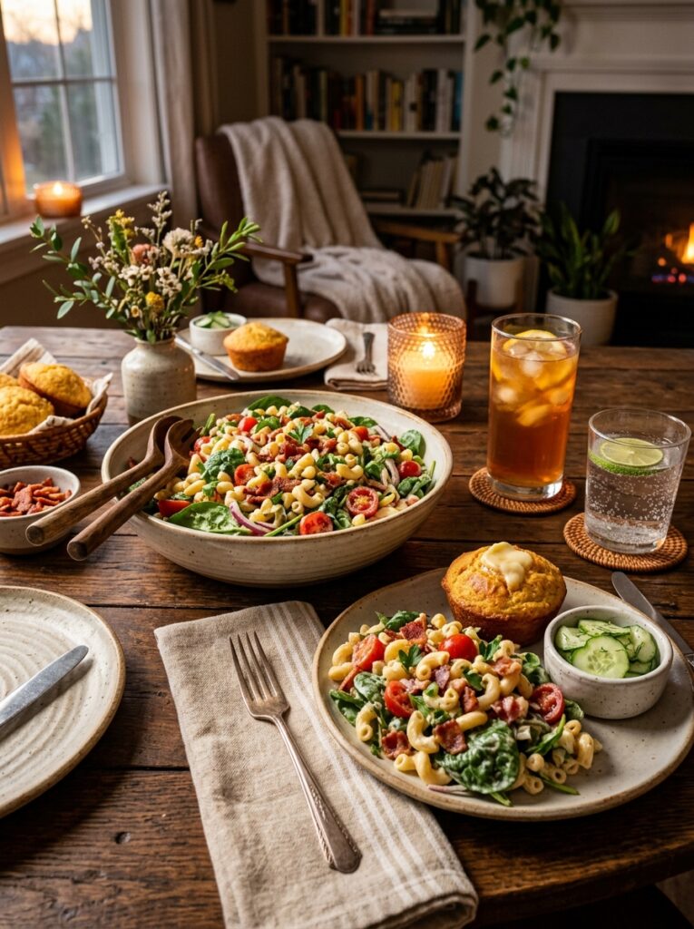 Smoked bacon tomato spinach macaroni salad 15 Smoked bacon tomato spinach maca… 202606062020 1