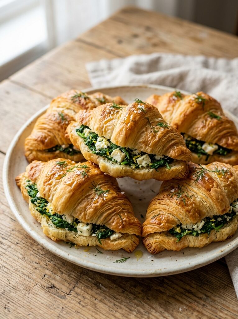 Mediterranean spinach feta breakfast croissants recipe 12 Spinach feta breakfast croissants 202605121541