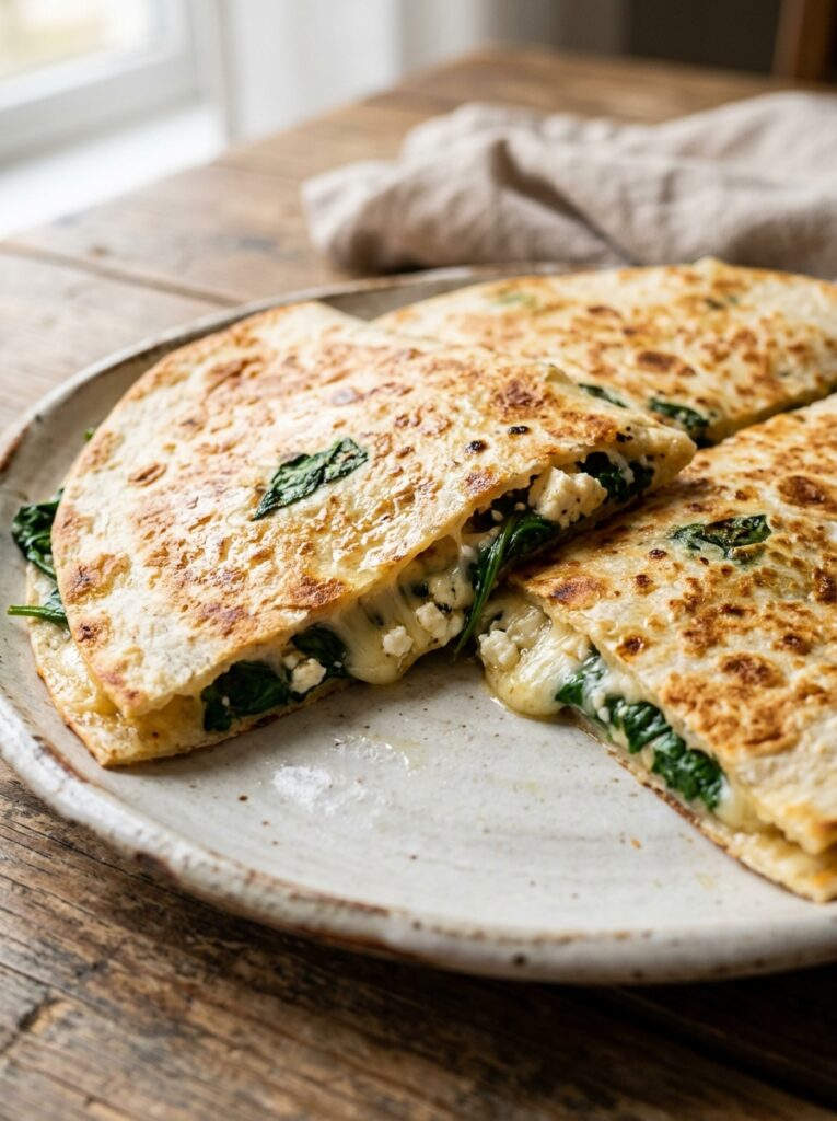 Beginner Mediterranean Spinach Feta Quesadilla Recipe 12 Spinach feta quesadilla recipe p… 202605021628