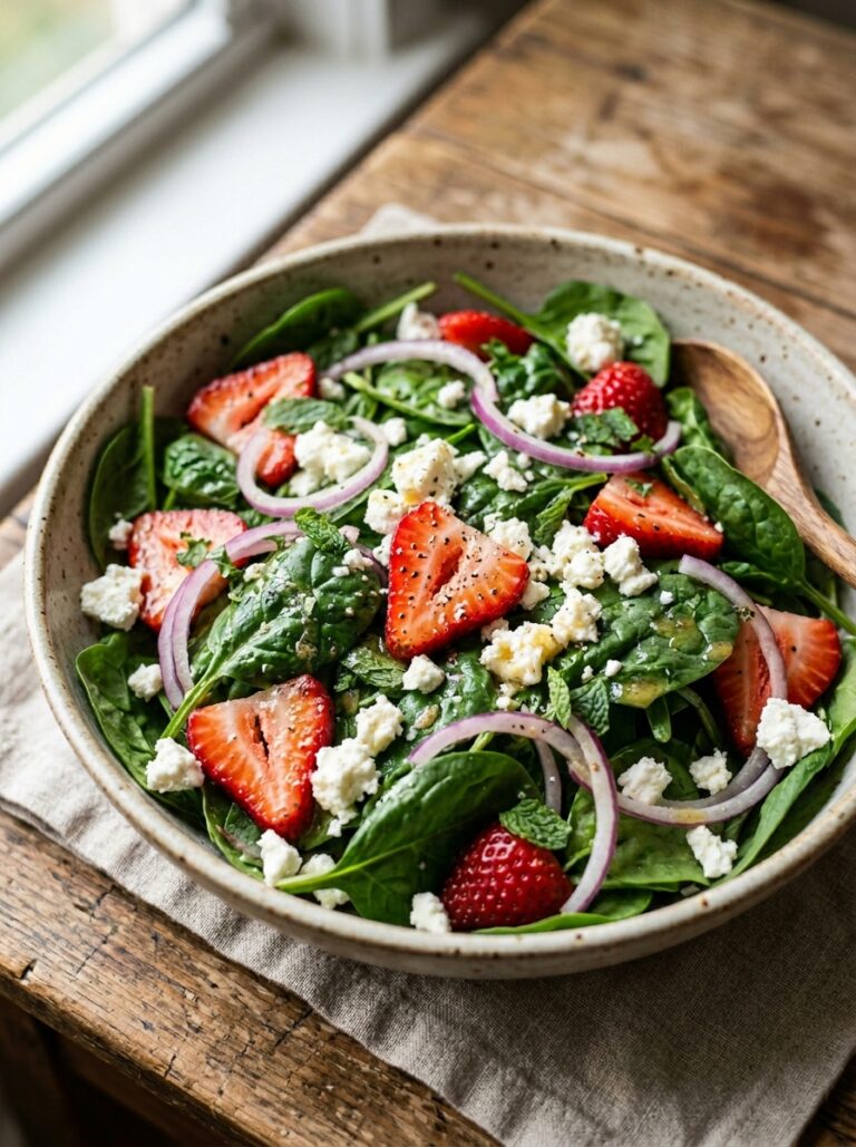 Spinach strawberry feta salad 202605021640