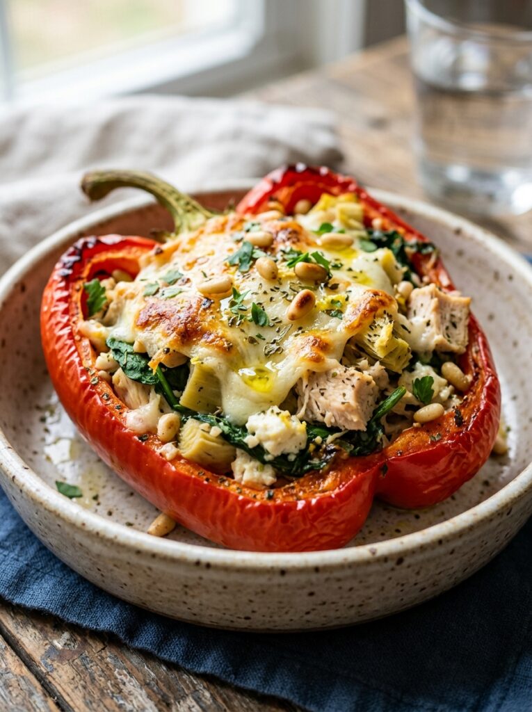 Mediterranean Chicken Spinach Artichoke Stuffed Peppers Recipe 12 Stuffed peppers recipe 202606021911