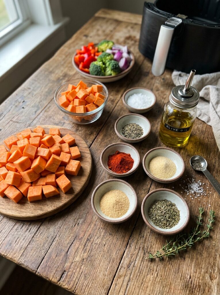 Air Fryer Sweet Potato Cubes 13 Sweet potato cubes ingredients a… 202606102018