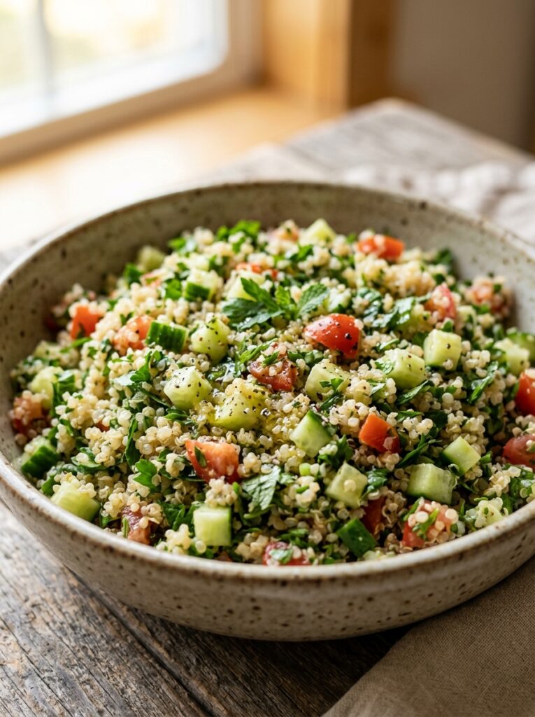 Mediterranean Tabbouleh Salad with Quinoa and Cucumber Recipe: Fresh, Healthy, and Easy 12 Tabbouleh salad with quinoa 202605211241
