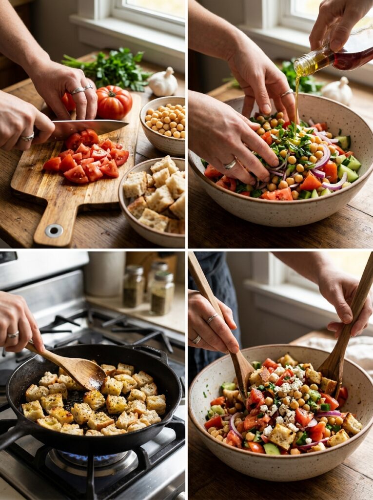 Mediterranean Tomato Chickpea Bread Salad Recipe 14 Tomato chickpea bread salad recipe 202605211259