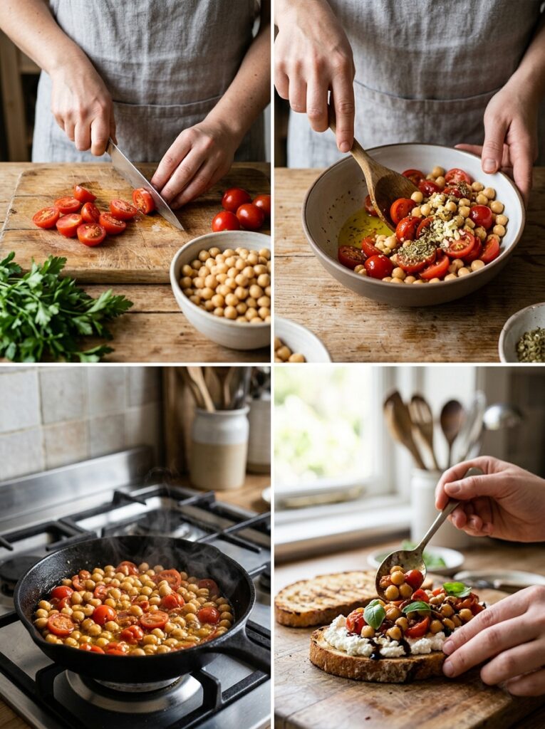 Mediterranean Tomato Chickpea Bruschetta with Whipped Feta Recipe 14 Tomato chickpea bruschetta whipp… 202605221902