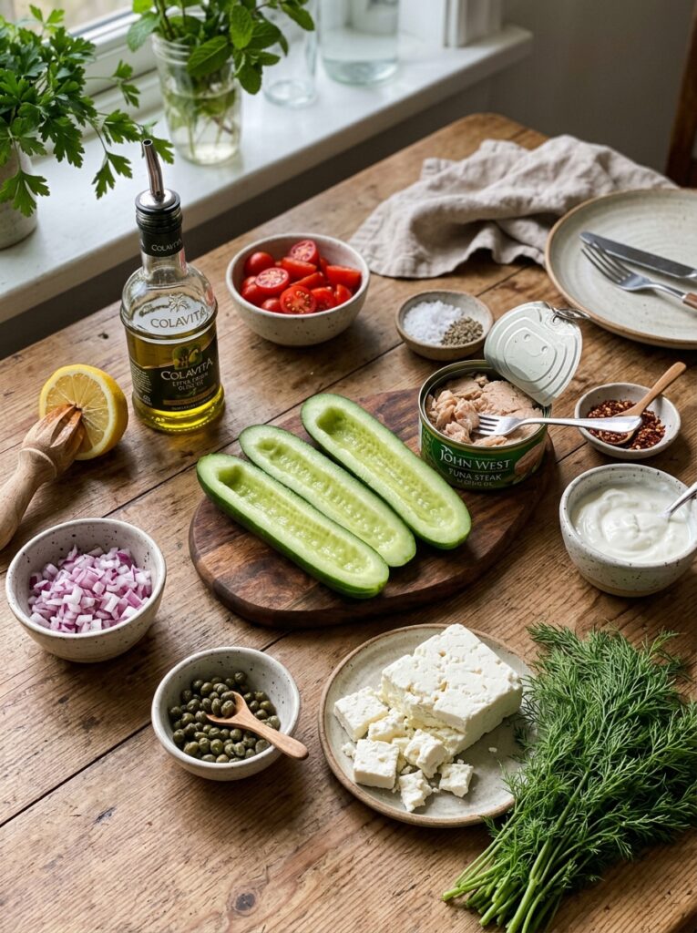 Tuna cucumber boats ingredients … 202605241521