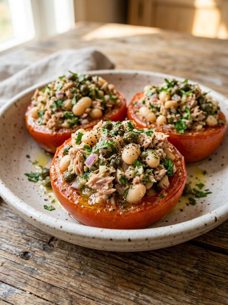 Mediterranean Tuna and White Bean Stuffed Tomatoes Recipe 12 Tuna white bean stuffed tomatoes 202605062231