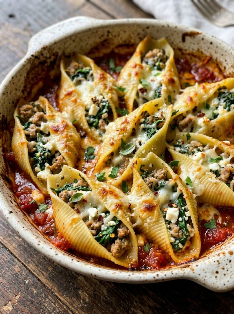 Mediterranean Turkey and Spinach Stuffed Shells Recipe 17 Turkey spinach stuffed shells re… 202605301946