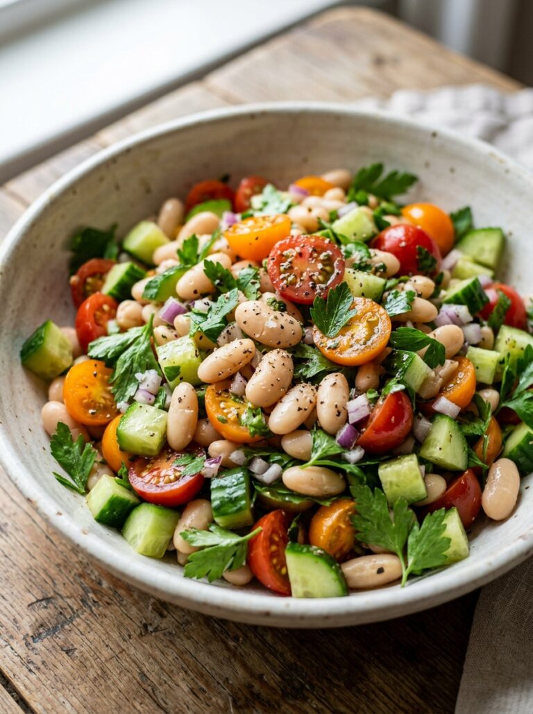 Mediterranean White Bean Cucumber Tomato Salad Recipe 17 White bean cucumber tomato salad 202605241517