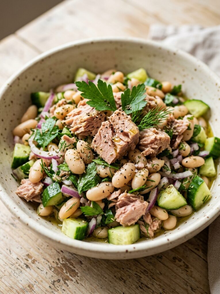 mediterranean white bean tuna cucumber salad recipe 12 White bean tuna cucumber salad 202605081300