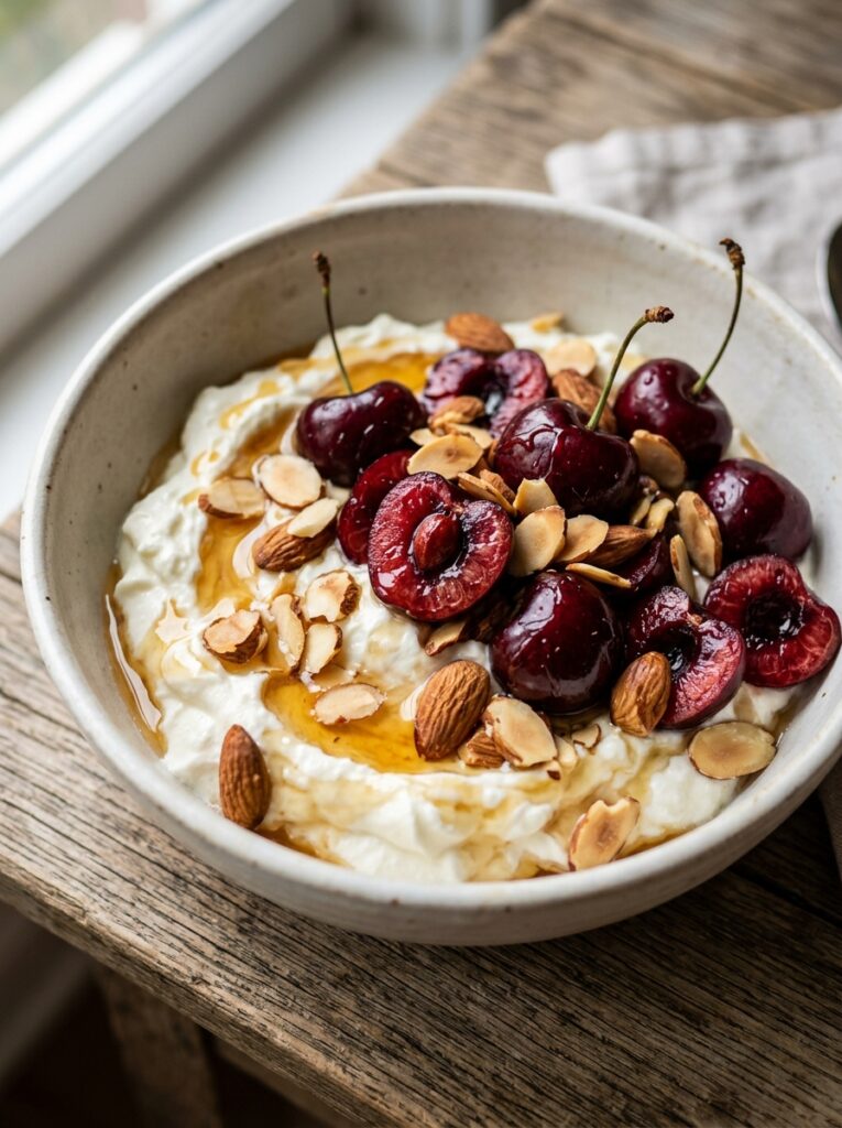 Yogurt bowl with cherries almonds 202605221848